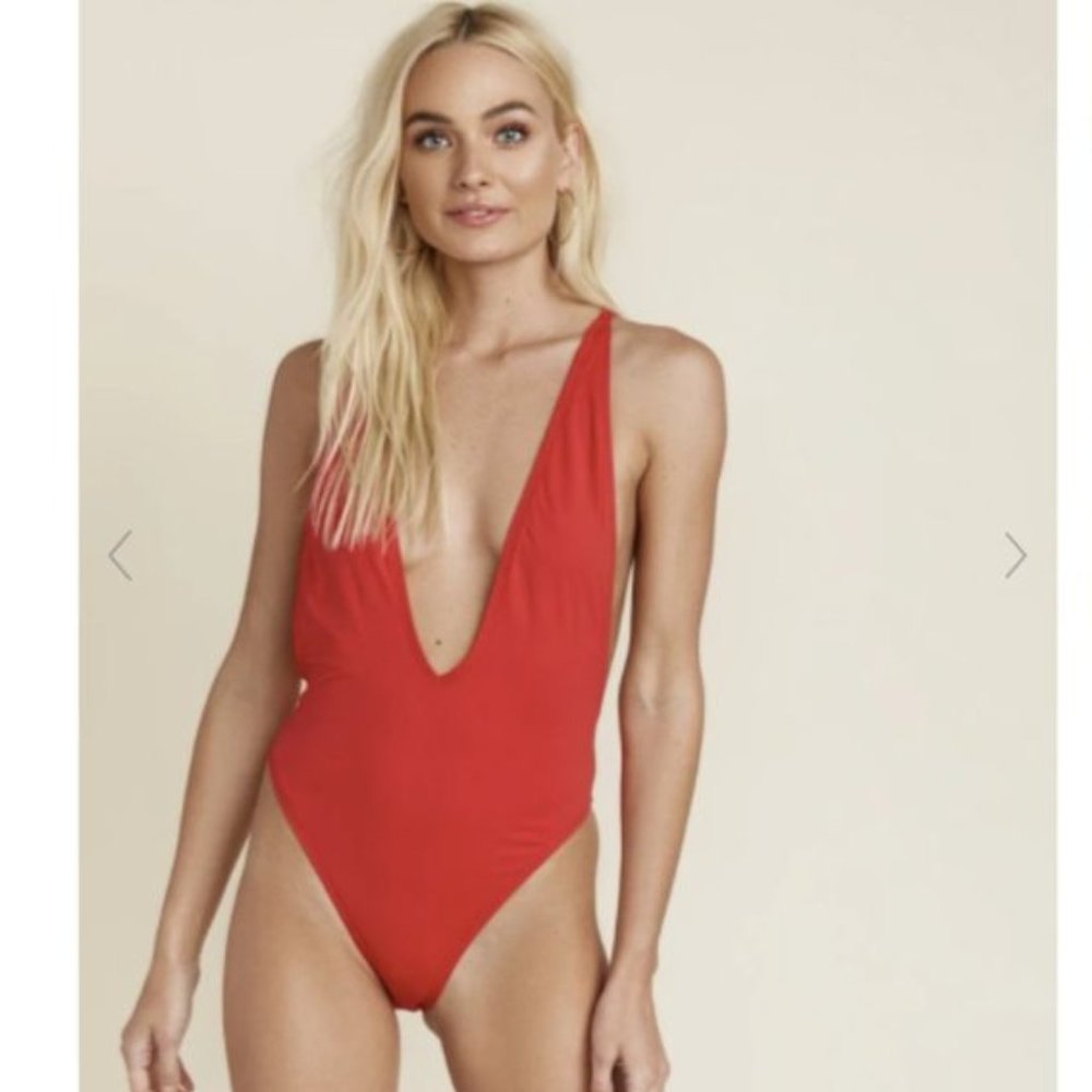*NWT Dippin' Daisy's Red Plunging One Piece